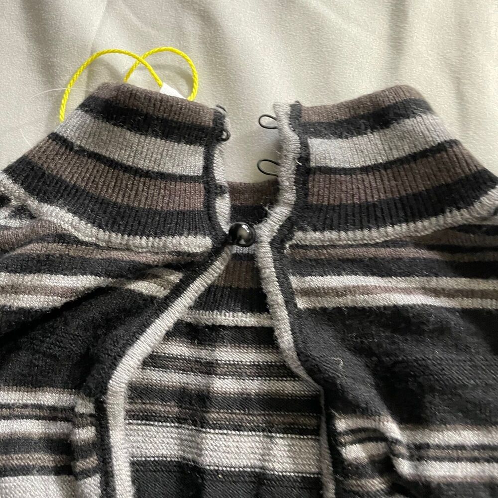 BCBG MAXAZRIA Sweater Dress Black Striped Mock Neck Long Sleeve Women's Size S - Picture 8 of 8